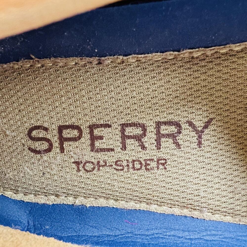 Sperry Shoes Mens 9 Brown Leather Top Sider Boat Deck Moc Toe Casual Comfort - Picture 10 of 11